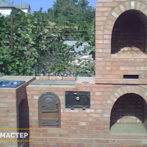 Мангал из кирпича в селе Кицканы